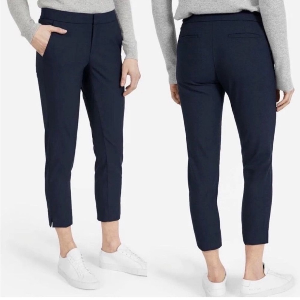 Everlane Navy Slim Wool Ankle Trousers- Size 2